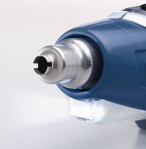 Steinel Kompakt Heißluftgebläse HL Stick, Heißluftfön mit integriertem LED-Arbeitslicht und sicherer Standfläche, 350 Watt, 400° bis 500° C, Heißluftpistole für Bastler und Modellbauer, 004019 - 4