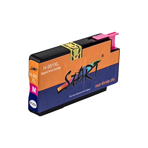 Start – 4 XL Ersatz Chip Druckerpatronen kompatibel zu HP 950XL / HP 951XL Schwarz, Cyan, Magenta, Gelb für Hewlett Packard OfficeJet Pro 8100 8600 8600 Plus 8610 8615 8620 8625 8630 8640 8660 251dw 276dw - 4