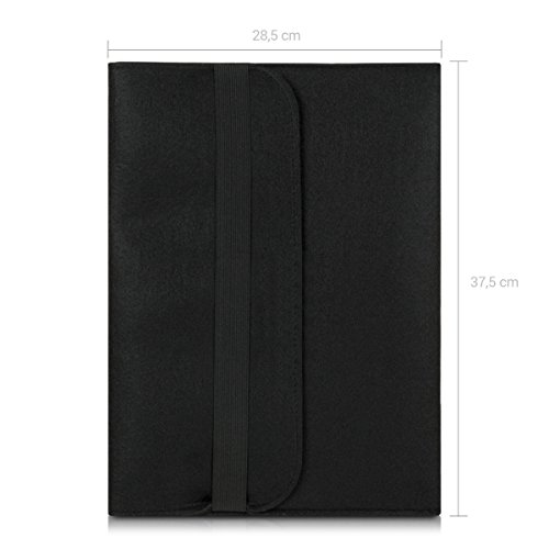 kwmobile Laptoptasche Filz Sleeve f  r 14  Laptop   Notebook   Ultrabook - Notebook Tasche Schutzh  lle Laptop Case H  lle in Schwarz mit Innentaschen