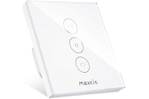 Maxcio Interruttore per tapparelle, timer compatibile con Alexa & Google Home, interruttore intelligente per tenda da sole, persiana, tenda, controllo tapparelle WiFi con timer e creazione di gruppo,