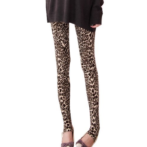 Maternity Adjustable Waistband Leopard Print Skinny Leggings