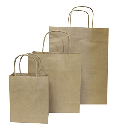 Folia 22410 – Papiertüten Kraftpapier, 24 x 12 x 31 cm, 20 Stück, natur - 3