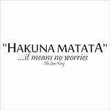 MSY Removable PVC Wall Sticker Words Sign Quote Hakuna Matata Lion King Bedroom Background Decoration