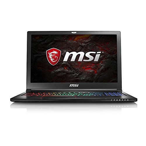 MSI GS63VR 7RF Stealth Pro 494 UK 15 6-Inch FHD Gaming Laptop -  Black   Intel Core i7-7700HQ 2 8 GHz  16 GB RAM  256 GB SSD Plus 2 TB HDD  GeForce GT