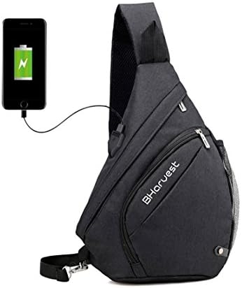 Char-ging Sling Backpack Sling Bag Sling Pack Cross Chest Bag for Women Men (Black)
