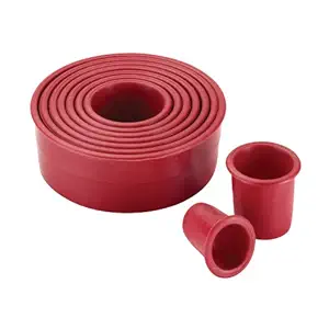 Cake Boss Decorating Tools 9-Piece Round Fondant and Cookie Cutter Set, Red