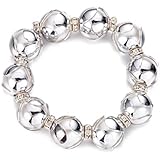 SAPHIRA Fashion Unique Jewelry Glass Beads Ball String Chain Bracelet Pattern Trendy Delicate Attractive Elastic Jewelry Accessories Bracelet for Women/Girls.