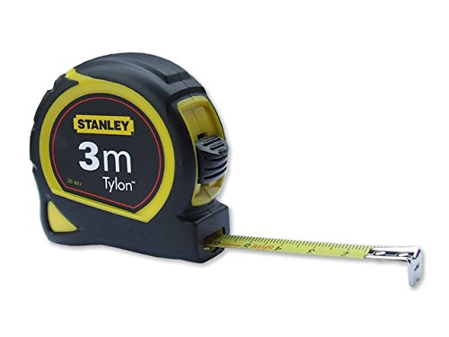 Stanley Bandmass Tylon, 3 m, Tylon-Polymer Schutzschicht, verschiebbarer Endhaken, Kunststoffgehäuse, 1-30