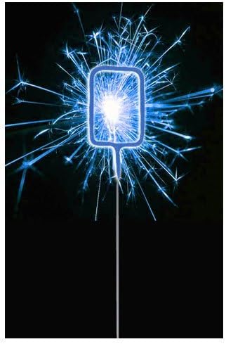Blue Number Sparkler - Number 0
