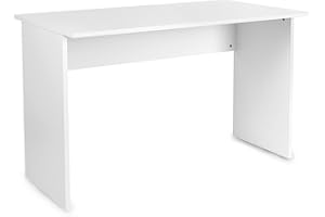 leomark Muebles para niños y Adolescentes, habitación Infantil, Mesa de Ordenador, Escritorio, Mesa de Oficina, Color Blanco (Escritorio Simple)