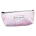 Produktbild Holo Cute Marmor Bleistift Etui Reißverschluss PU Leder Pen Bag Cosmetic Make up Tasche Pen Briefpapier Tasche große Kapazität Marmor wasserdicht von Studenten oder Frauen (Rosa)