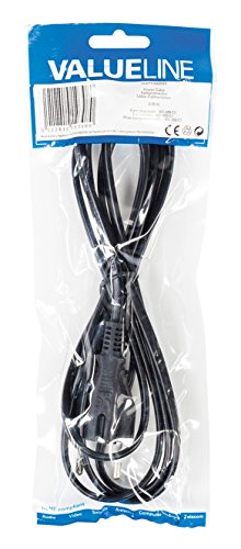 Preisvergleich Produktbild Valueline Netzkabel mit Eurostecker IEC-320-C1 (2m) schwarz