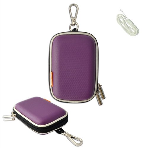 New first2savvv outdoor heavy duty purple camera case for OLYMPUS mju 1000 mju 1200 mju 500 mju 600 mju 700 mju 720 sw mju 725 sw mju 730 mju 740 mju 750 with white camera hand strap