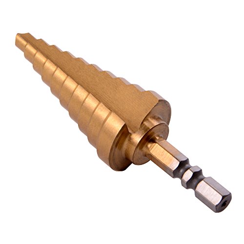 XCSOURCE® 6-25mm Stufenbohrer Bohrer 10-Punkte HSS titanbeschichteten 1/4 „Sechskantschaft Schnellspanner Holz Metall Cutter BI447 - 4