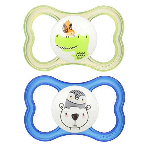 MAM Air Silicone Pacifier, Blue, 6 Plus Months, 2-Count