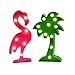 Produktbild 2-set 3D Tropical Pink Flamingo Kokosnuss Baum LED Romantische Geburtstagsfeier Dekoration für Kinder Geschenk, Kinderzimmer Dekorationen Party Licht