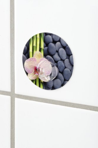 WENKO 20940100 Static-Loc Wandhaken Uno Spa – Befestigen ohne bohren, Kunststoff, 8.5 x 2 x 8.5 cm, Mehrfarbig - 2