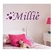 Personalised Love Heart Wall Sticker, Any Name, Any Colour, Childs Bedroom.