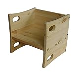Funktioneller mitwachsender Wendehocker für Baby + Kleinkind „Anna“ Massivholz geölt, aus nachhaltiger Waldwirtschaft, in Deutschland gefertigt - 2