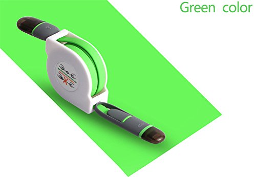CJbrother 2 in 1 Micro USB und 8 Pin Anschluss! Ausziehbares Roll up Ladekabel Daten Kabel Gummi für iPhone, iPad, iPod / Samsung, HTC, LG, Sony etc. - 6