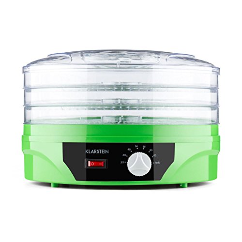 Klarstein Sunfruit Dörrautomat Dehydrator Früchtetrockner Dörrgerät Obsttrockner Dörrapparat (260W, 3 Etagen, Temperatur stufenlos regelbar) grün - 3