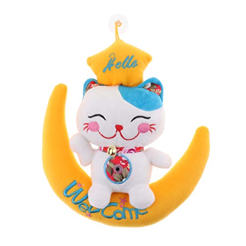 Preisvergleich Produktbild KESOTO Lustiger Plüsch Glückskatze Katze Stofftier Plüschtier Bewegungsmelder Türklingel Sensorik Wohnkultur - A