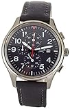 Boccia Herren Chronograph Quarz Uhr mit Leder Armband 3756-04