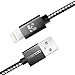 Produktbild iPhone Ladekabel 1M Lightning Kabel [Apple MFI Zertifiziert] Coolreall Nylon Datenkabel, Lightning-auf-USB-A, fuer iPhone 5/SE/5C/5S/6/6s/7(Plus), iPad Pro/Air Air 2/mini 2/3 usw.(schwarz)