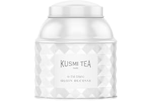 ‎KUSMI TEA Kusmi Tea - Le Thé Blanc Alain Ducasse - Raffinierte Mischung aus weißem und grüner Bio-Tee, aromatisiert mit Himbeere und Rose - Loser Tee - 120 g Metalldose - Menge für etwa 50 Tassen