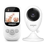 1.【Funktionen】: Wireless Babyfon mit 2,4 Zoll farbige LCD, Zweiweg- Kommunikation, Integrierte Schlaflieder und Nachtlicht, Automatische Nachtsichtaktivierung, integrierte Temperatursensor, 200M Reichweite, 600mAh wiederaufladbaren Batterien