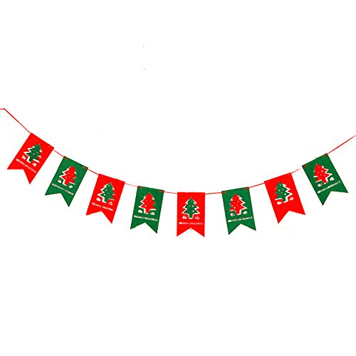 Fletion Merry Christmas Bunting Banner Garlands Home Door Mantel