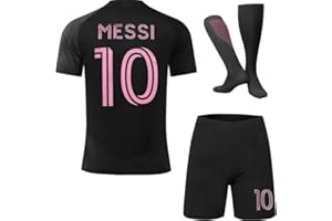 MAILLOT ENFANT Miami #10 Édition 25/26 Edition Maillot Extérieur Football pour Enfants Shorts, Chaussettes, Tailles Jeune, Coffret Cadeau