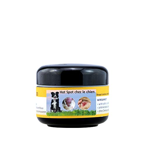 Peticare Chien Bio Pommade Contre Pyo-Dermite et Hot-Spot - Le Baume Calme & Favorise la Cicatrisation de la Peau Irritee, Traitement Anti Dermatite, Soin 100% Biologique - petDog Health 2109 (50 ML)