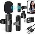 Careflection K8 Wireless Microphone for YouTube Vlogging Recording Online Classes Lavalier Microphone with Noise Cancellation Mic Supports Type-C - iPhone Plug & Play No Bluetooth