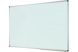 ‎LOCKWAYS Lockways Whiteboard - Magnetisch Stabiler Tafel - praktische Weißtafel 100 x 150 cm, silbrig Metall Rahmen für Schule, Wohnung und Büro
