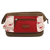 Außen: Reißverschlussfach an der Vorderseite zur Verstauung von Allergiepass, Impfpass oder Reisepass, Seperates Nassfach mit Reißverschluss am Boden zum sicheren Transportieren von möglicherweise auslaufenden Gegenständen