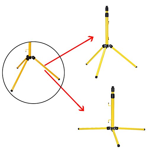 VINGO® 20W Kaltweiß Akku LED 1800LM Wiederaufladbare Arbeitsleuchte handlampe Wasserdicht Fluter 2200MA mit Teleskop-Stativ - 4