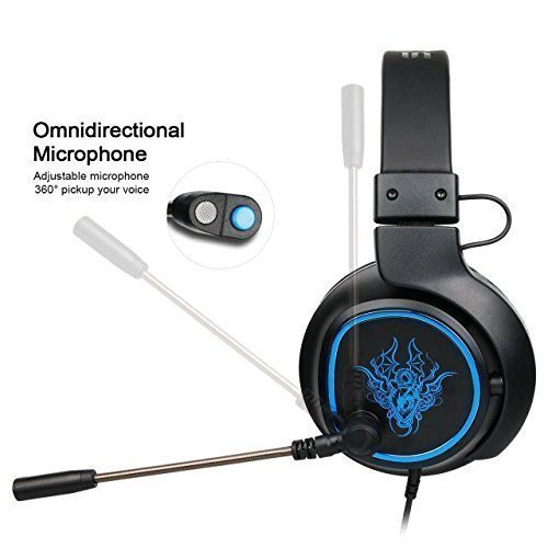 2017 Nuevo SADES R5 Multi-Platform Auriculares Gaming  3 5mm Gaming auriculares con micr  fono inteligente cancelaci  n de ruido para nueva Xbox One PS4 port  til Mac iPad iPod negro  azul 