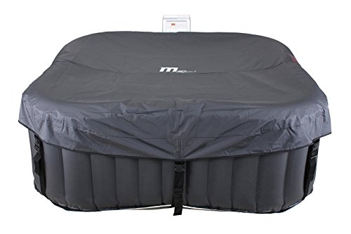 Miweba MSpa aufblasbarer Whirlpool M-019LS 4+2 Personen 185×185 rechteckig inklusive Abdeckhaube und Isolierende Bodenmatte - 4