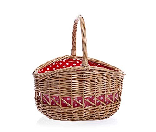 Egmont Toys Kinderkorb, Einkaufs-Korb, großer Korb, innen rot gepunktet, Maße: 21 x 20 x 24 cm