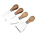 Produktbild Meisijia 4ST Edelstahl Holzgriff Käse Butter Klinge Gabel Set Sandwich Spreader Käseschneider Cutter Kit