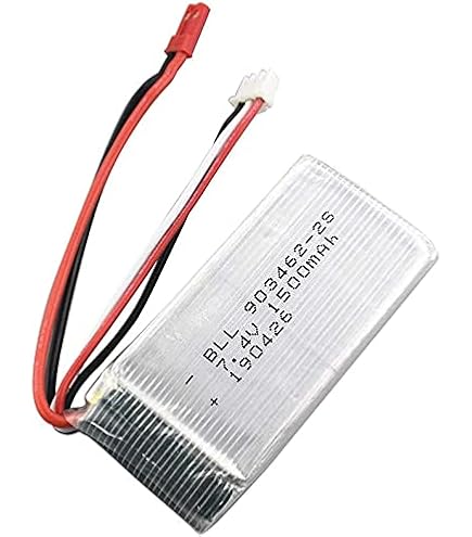 Vhbw Batteria Li-Poly 1200mAh 7.4V Con BEC: Per Modellismo RC (auto, Elicotteri, Aerei) 2S 15C - 4