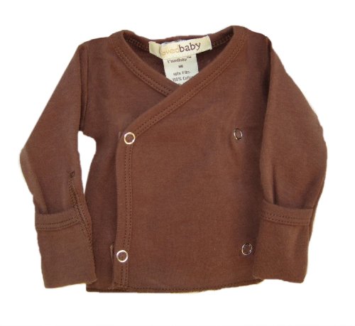 L'ovedbaby Long Sleeved Wrap Top, 0-3 Months, Brown