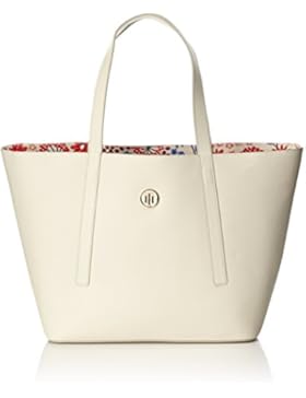 Tommy Hilfiger Damen Tommy Bag Floral Tote, Beige (Turtledove), 13 x 28 x 41 cm