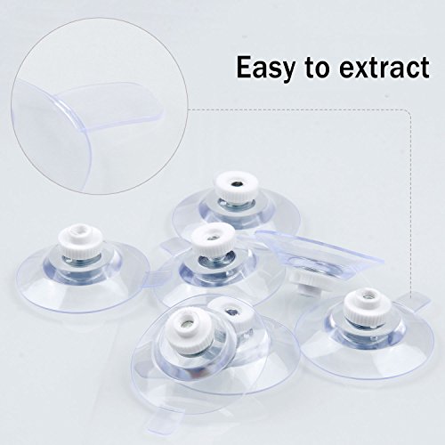 Saugnapf, Migimi transparente Saugnäpfe Ø 40mm incl. Rändelmutter (12 Pcs) - 3