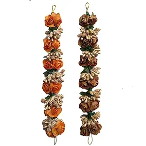 GuruEmbellish Fashion Fabric Hair Gajra, Flower Juda Gajra | Juda Band Hair Accessories for Women Girls Bun, Pack Of 2