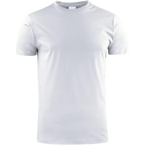 Build Your Brand Maglietta da Uomo Basic Tee con Scollo Rotondo, Disponibile in 3 Colori, Taglie da XS a 5XL, Bianco, XS