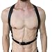 Produktbild GQMG Leder Sexy Dessous für Männer Sex Unterwäsche, Erotische Kostüme für Herren, Einstellbare Bondage Oberteile, Flirten Unterwäsche Nieten Sexy Kleidung Nachtclub Bar Show
