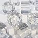 Produktbild 100 Stück 4 mm eingeclipt Cube Stil Wert Kristall Glas Perlen – Klar – A3003