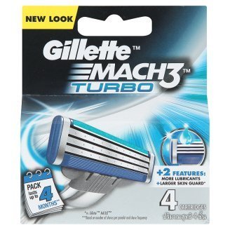 Preisvergleich Produktbild Gillette Mach3 Turbo Blades 4 Stück